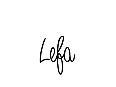 Use a signature maker to create a handwritten signature online. With this signature software, you can design (Angelique-Rose-font-FFP) your own signature for name Lefa. Lefa signature style 5 images and pictures png
