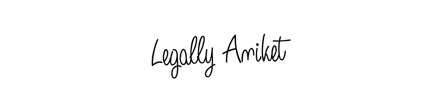 Design your own signature with our free online signature maker. With this signature software, you can create a handwritten (Angelique-Rose-font-FFP) signature for name Legally Aniket. Legally Aniket signature style 5 images and pictures png