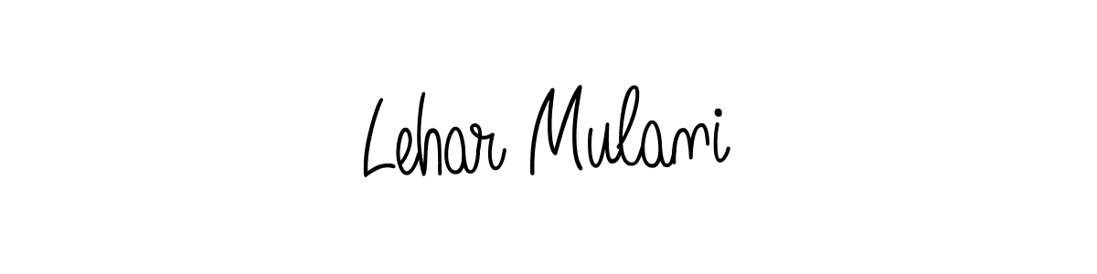 How to make Lehar Mulani name signature. Use Angelique-Rose-font-FFP style for creating short signs online. This is the latest handwritten sign. Lehar Mulani signature style 5 images and pictures png