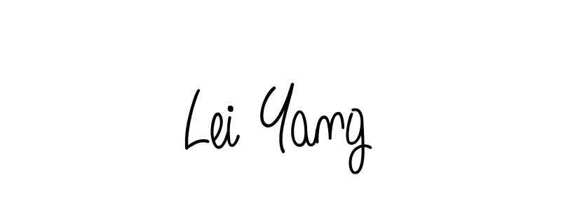 Lei Yang stylish signature style. Best Handwritten Sign (Angelique-Rose-font-FFP) for my name. Handwritten Signature Collection Ideas for my name Lei Yang. Lei Yang signature style 5 images and pictures png