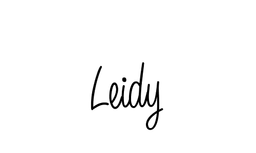 Design your own signature with our free online signature maker. With this signature software, you can create a handwritten (Angelique-Rose-font-FFP) signature for name Leidy. Leidy signature style 5 images and pictures png