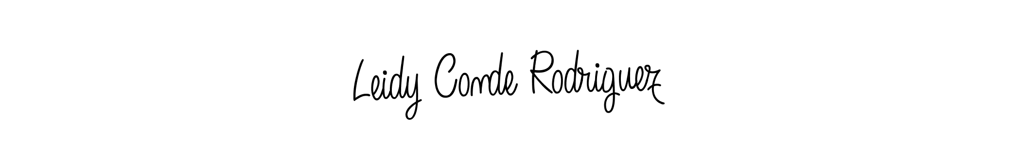 Make a beautiful signature design for name Leidy Conde Rodriguez. With this signature (Angelique-Rose-font-FFP) style, you can create a handwritten signature for free. Leidy Conde Rodriguez signature style 5 images and pictures png