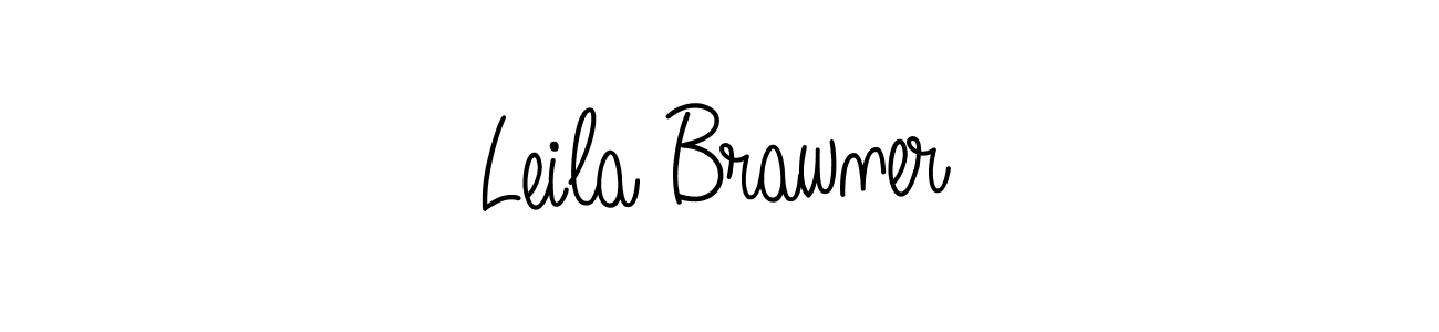 Use a signature maker to create a handwritten signature online. With this signature software, you can design (Angelique-Rose-font-FFP) your own signature for name Leila Brawner. Leila Brawner signature style 5 images and pictures png