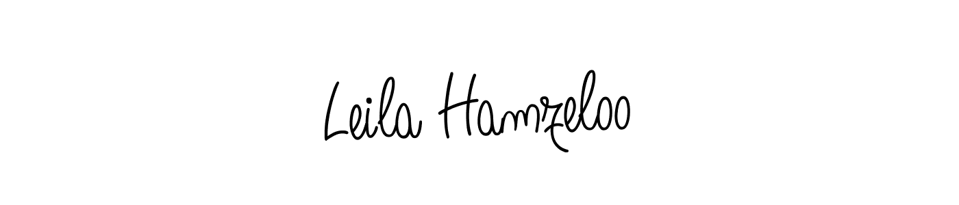 How to Draw Leila Hamzeloo signature style? Angelique-Rose-font-FFP is a latest design signature styles for name Leila Hamzeloo. Leila Hamzeloo signature style 5 images and pictures png