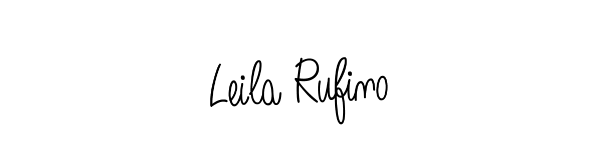 Leila Rufino stylish signature style. Best Handwritten Sign (Angelique-Rose-font-FFP) for my name. Handwritten Signature Collection Ideas for my name Leila Rufino. Leila Rufino signature style 5 images and pictures png