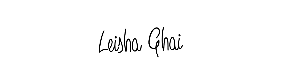 Also we have Leisha Ghai name is the best signature style. Create professional handwritten signature collection using Angelique-Rose-font-FFP autograph style. Leisha Ghai signature style 5 images and pictures png