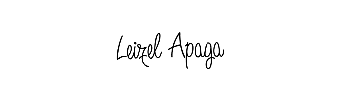 Create a beautiful signature design for name Leizel Apaga. With this signature (Angelique-Rose-font-FFP) fonts, you can make a handwritten signature for free. Leizel Apaga signature style 5 images and pictures png