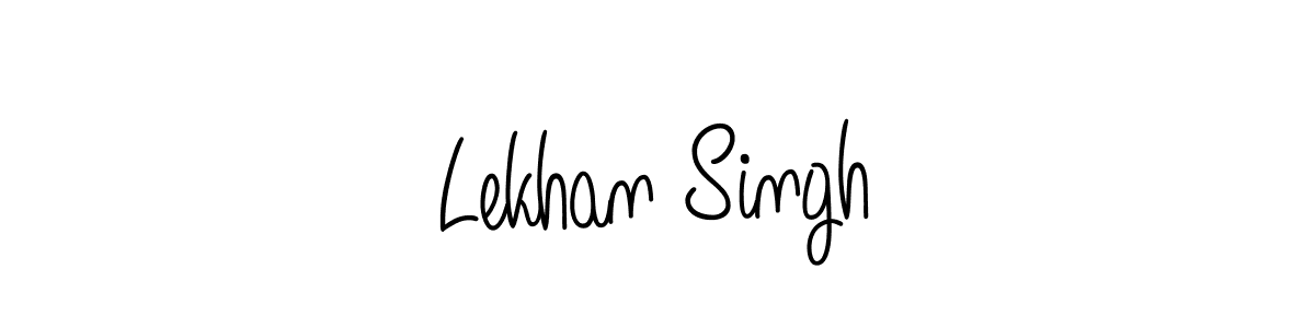 How to make Lekhan Singh name signature. Use Angelique-Rose-font-FFP style for creating short signs online. This is the latest handwritten sign. Lekhan Singh signature style 5 images and pictures png