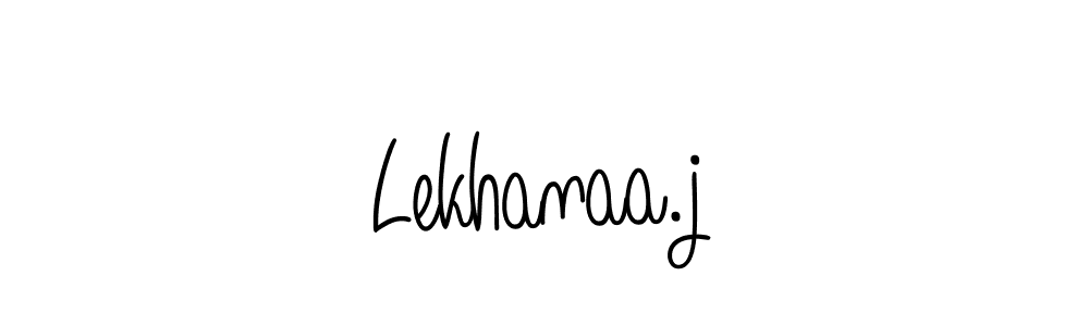 You should practise on your own different ways (Angelique-Rose-font-FFP) to write your name (Lekhanaa.j) in signature. don't let someone else do it for you. Lekhanaa.j signature style 5 images and pictures png