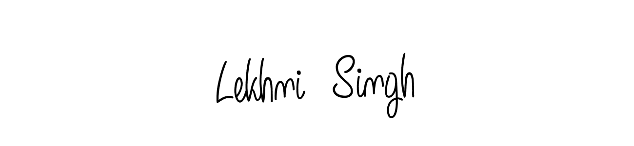 How to Draw Lekhni  Singh signature style? Angelique-Rose-font-FFP is a latest design signature styles for name Lekhni  Singh. Lekhni  Singh signature style 5 images and pictures png