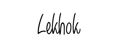 How to make Lekhok name signature. Use Angelique-Rose-font-FFP style for creating short signs online. This is the latest handwritten sign. Lekhok signature style 5 images and pictures png