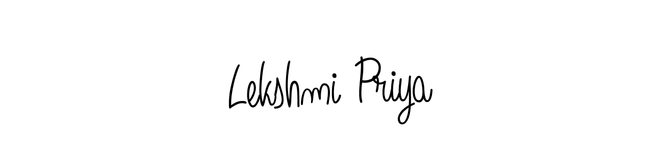 How to make Lekshmi Priya signature? Angelique-Rose-font-FFP is a professional autograph style. Create handwritten signature for Lekshmi Priya name. Lekshmi Priya signature style 5 images and pictures png