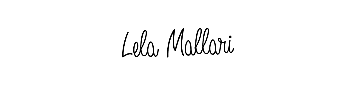 Lela Mallari stylish signature style. Best Handwritten Sign (Angelique-Rose-font-FFP) for my name. Handwritten Signature Collection Ideas for my name Lela Mallari. Lela Mallari signature style 5 images and pictures png
