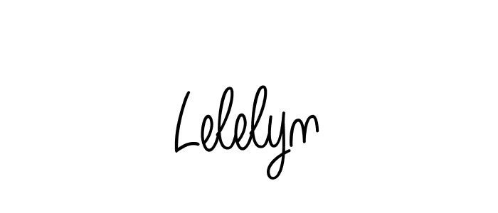 How to make Lelelyn name signature. Use Angelique-Rose-font-FFP style for creating short signs online. This is the latest handwritten sign. Lelelyn signature style 5 images and pictures png