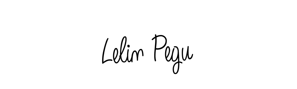 You should practise on your own different ways (Angelique-Rose-font-FFP) to write your name (Lelin Pegu) in signature. don't let someone else do it for you. Lelin Pegu signature style 5 images and pictures png