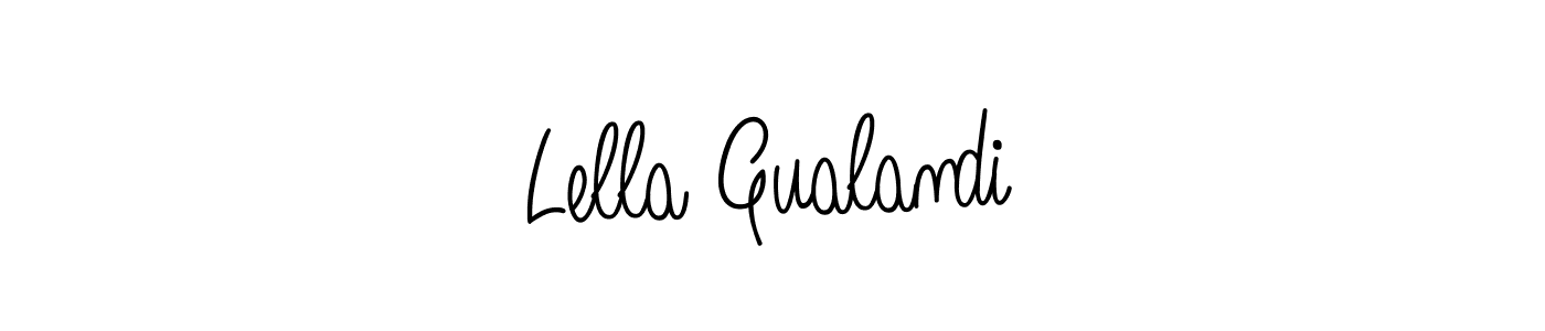 Make a short Lella Gualandi signature style. Manage your documents anywhere anytime using Angelique-Rose-font-FFP. Create and add eSignatures, submit forms, share and send files easily. Lella Gualandi signature style 5 images and pictures png