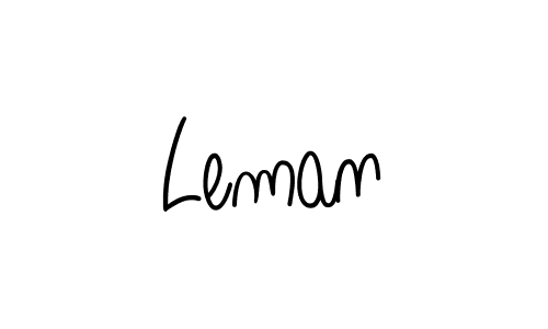 Leman stylish signature style. Best Handwritten Sign (Angelique-Rose-font-FFP) for my name. Handwritten Signature Collection Ideas for my name Leman. Leman signature style 5 images and pictures png