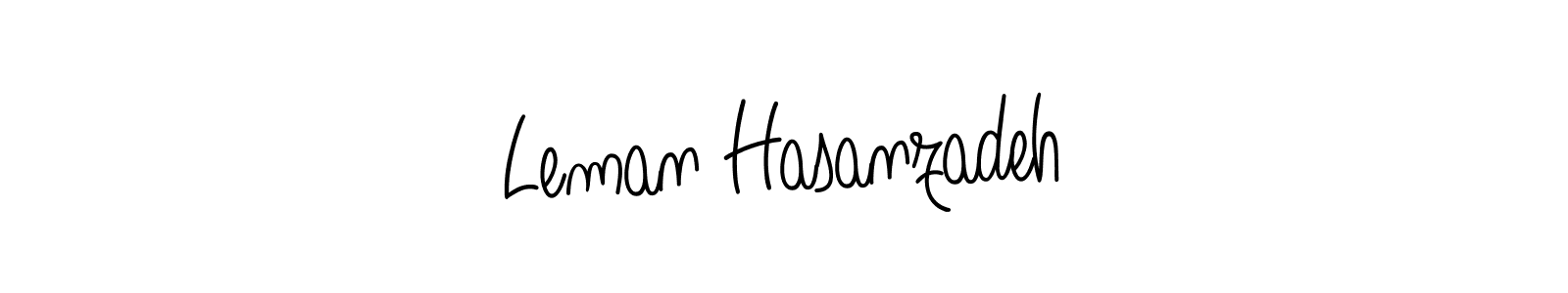 The best way (Angelique-Rose-font-FFP) to make a short signature is to pick only two or three words in your name. The name Leman Hasanzadeh include a total of six letters. For converting this name. Leman Hasanzadeh signature style 5 images and pictures png