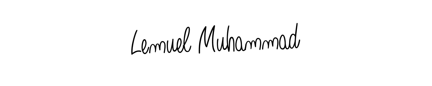Angelique-Rose-font-FFP is a professional signature style that is perfect for those who want to add a touch of class to their signature. It is also a great choice for those who want to make their signature more unique. Get Lemuel Muhammad name to fancy signature for free. Lemuel Muhammad signature style 5 images and pictures png