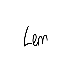 How to make Len name signature. Use Angelique-Rose-font-FFP style for creating short signs online. This is the latest handwritten sign. Len signature style 5 images and pictures png