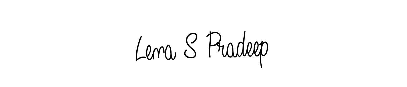 Design your own signature with our free online signature maker. With this signature software, you can create a handwritten (Angelique-Rose-font-FFP) signature for name Lena S Pradeep. Lena S Pradeep signature style 5 images and pictures png