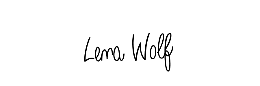 if you are searching for the best signature style for your name Lena Wolf. so please give up your signature search. here we have designed multiple signature styles  using Angelique-Rose-font-FFP. Lena Wolf signature style 5 images and pictures png