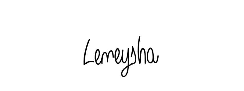 Design your own signature with our free online signature maker. With this signature software, you can create a handwritten (Angelique-Rose-font-FFP) signature for name Leneysha. Leneysha signature style 5 images and pictures png