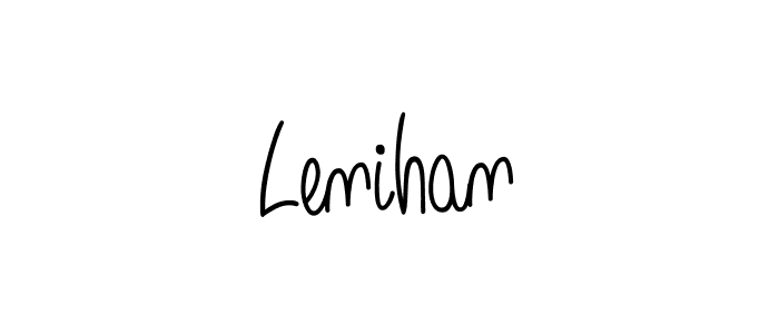 Make a beautiful signature design for name Lenihan. With this signature (Angelique-Rose-font-FFP) style, you can create a handwritten signature for free. Lenihan signature style 5 images and pictures png