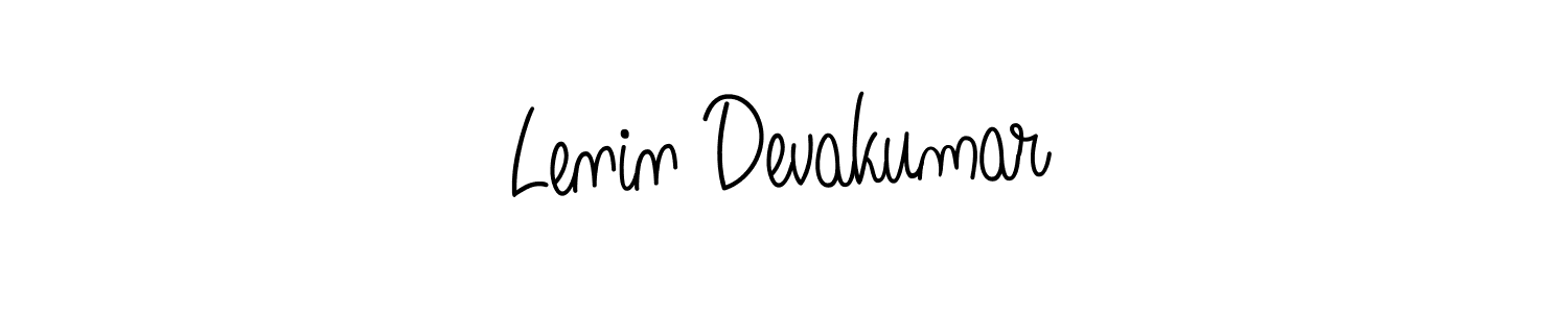 You should practise on your own different ways (Angelique-Rose-font-FFP) to write your name (Lenin Devakumar) in signature. don't let someone else do it for you. Lenin Devakumar signature style 5 images and pictures png