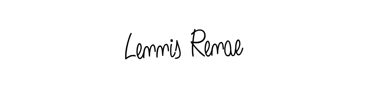 You should practise on your own different ways (Angelique-Rose-font-FFP) to write your name (Lennis Renae) in signature. don't let someone else do it for you. Lennis Renae signature style 5 images and pictures png
