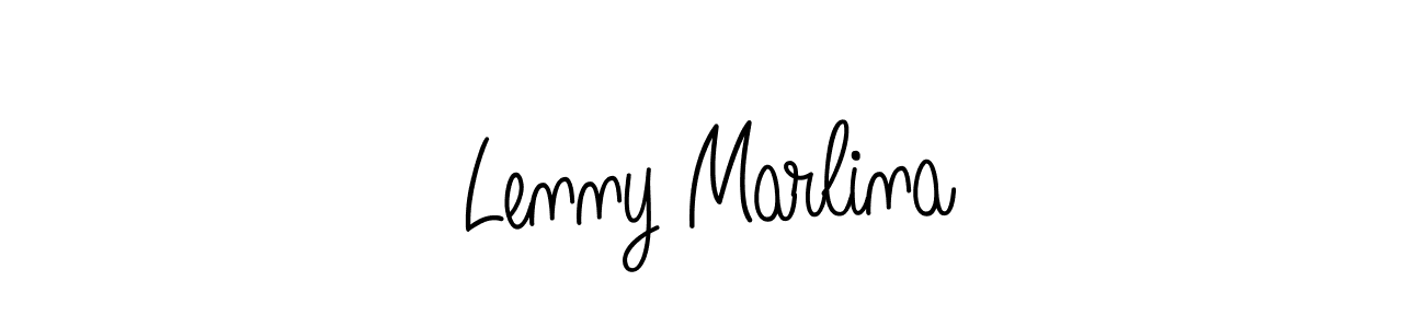 Angelique-Rose-font-FFP is a professional signature style that is perfect for those who want to add a touch of class to their signature. It is also a great choice for those who want to make their signature more unique. Get Lenny Marlina name to fancy signature for free. Lenny Marlina signature style 5 images and pictures png