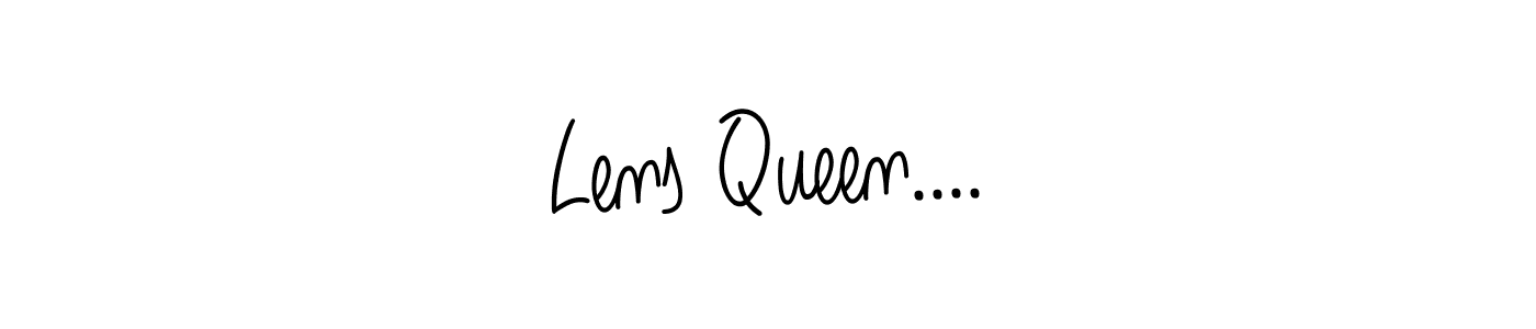 Make a beautiful signature design for name Lens Queen..... With this signature (Angelique-Rose-font-FFP) style, you can create a handwritten signature for free. Lens Queen.... signature style 5 images and pictures png