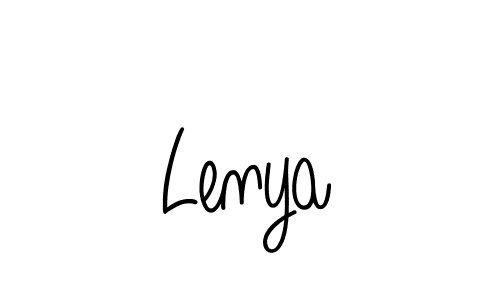 You should practise on your own different ways (Angelique-Rose-font-FFP) to write your name (Lenya) in signature. don't let someone else do it for you. Lenya signature style 5 images and pictures png