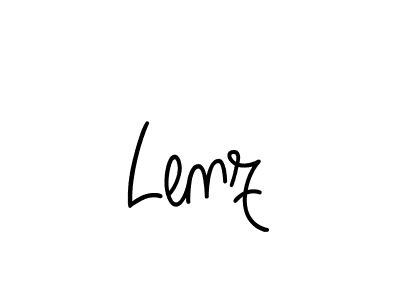Lenz stylish signature style. Best Handwritten Sign (Angelique-Rose-font-FFP) for my name. Handwritten Signature Collection Ideas for my name Lenz. Lenz signature style 5 images and pictures png