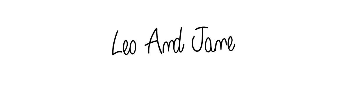 Create a beautiful signature design for name Leo And Jane. With this signature (Angelique-Rose-font-FFP) fonts, you can make a handwritten signature for free. Leo And Jane signature style 5 images and pictures png