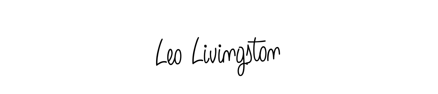 Use a signature maker to create a handwritten signature online. With this signature software, you can design (Angelique-Rose-font-FFP) your own signature for name Leo Livingston. Leo Livingston signature style 5 images and pictures png