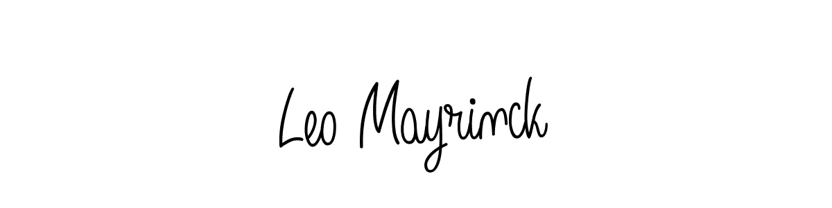Make a beautiful signature design for name Leo Mayrinck. With this signature (Angelique-Rose-font-FFP) style, you can create a handwritten signature for free. Leo Mayrinck signature style 5 images and pictures png