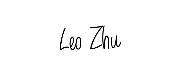 You should practise on your own different ways (Angelique-Rose-font-FFP) to write your name (Leo Zhu) in signature. don't let someone else do it for you. Leo Zhu signature style 5 images and pictures png