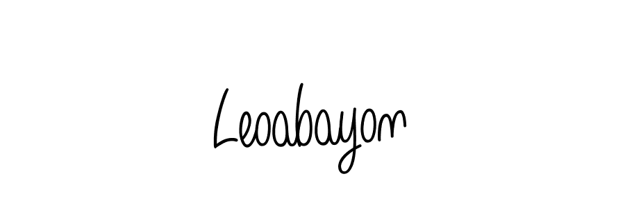 Create a beautiful signature design for name Leoabayon. With this signature (Angelique-Rose-font-FFP) fonts, you can make a handwritten signature for free. Leoabayon signature style 5 images and pictures png