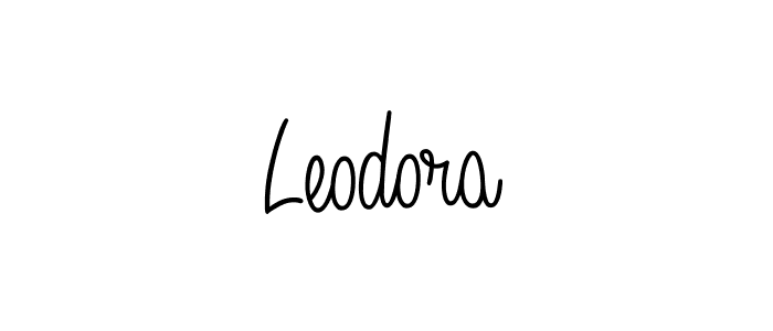 You should practise on your own different ways (Angelique-Rose-font-FFP) to write your name (Leodora) in signature. don't let someone else do it for you. Leodora signature style 5 images and pictures png