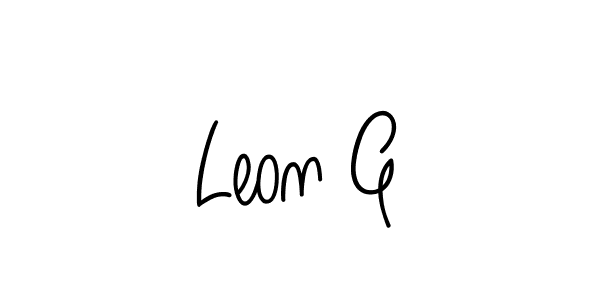 Design your own signature with our free online signature maker. With this signature software, you can create a handwritten (Angelique-Rose-font-FFP) signature for name Leon G. Leon G signature style 5 images and pictures png