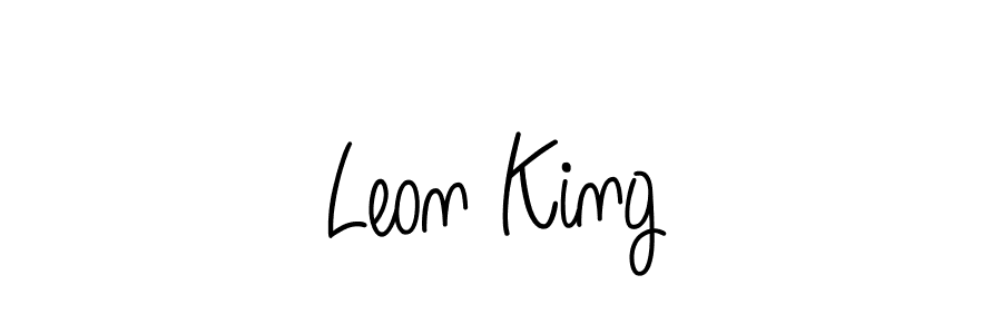 Leon King stylish signature style. Best Handwritten Sign (Angelique-Rose-font-FFP) for my name. Handwritten Signature Collection Ideas for my name Leon King. Leon King signature style 5 images and pictures png