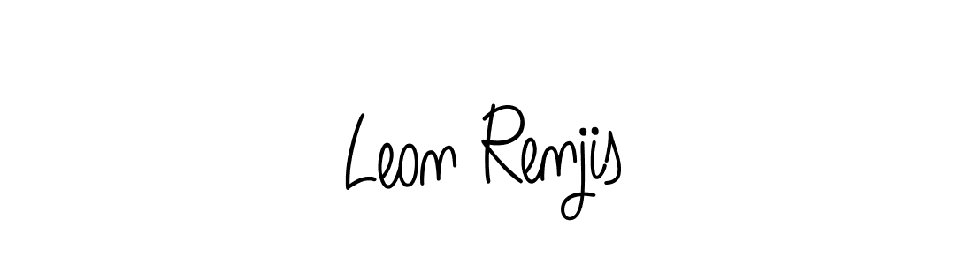 Leon Renjis stylish signature style. Best Handwritten Sign (Angelique-Rose-font-FFP) for my name. Handwritten Signature Collection Ideas for my name Leon Renjis. Leon Renjis signature style 5 images and pictures png