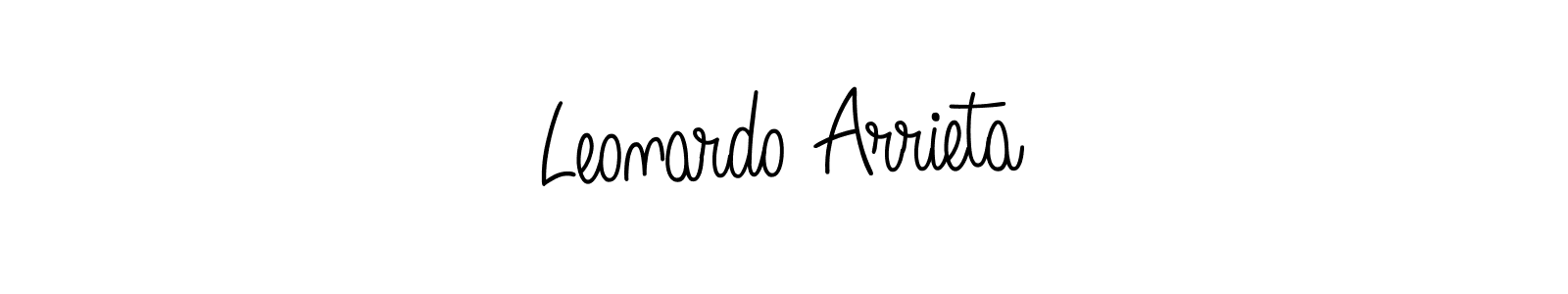 Leonardo Arrieta stylish signature style. Best Handwritten Sign (Angelique-Rose-font-FFP) for my name. Handwritten Signature Collection Ideas for my name Leonardo Arrieta. Leonardo Arrieta signature style 5 images and pictures png