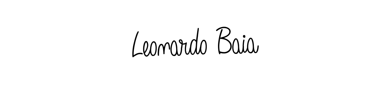How to make Leonardo Baia name signature. Use Angelique-Rose-font-FFP style for creating short signs online. This is the latest handwritten sign. Leonardo Baia signature style 5 images and pictures png
