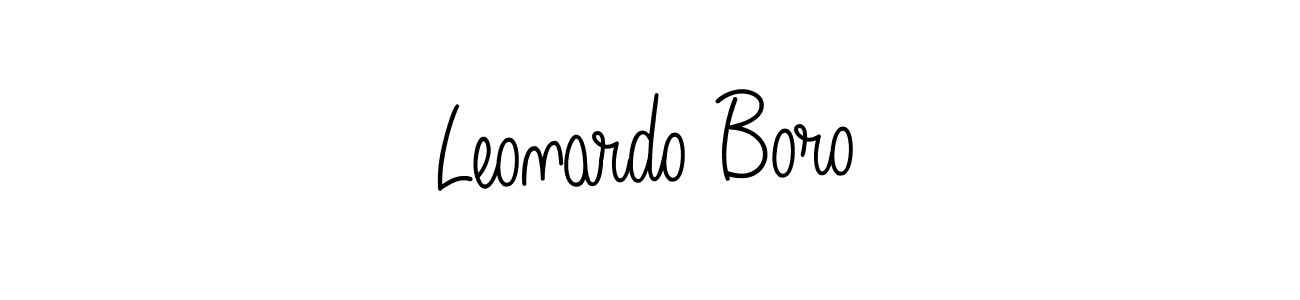 Design your own signature with our free online signature maker. With this signature software, you can create a handwritten (Angelique-Rose-font-FFP) signature for name Leonardo Boro. Leonardo Boro signature style 5 images and pictures png