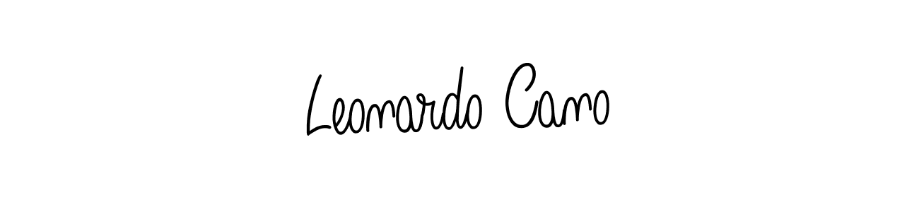 You should practise on your own different ways (Angelique-Rose-font-FFP) to write your name (Leonardo Cano) in signature. don't let someone else do it for you. Leonardo Cano signature style 5 images and pictures png