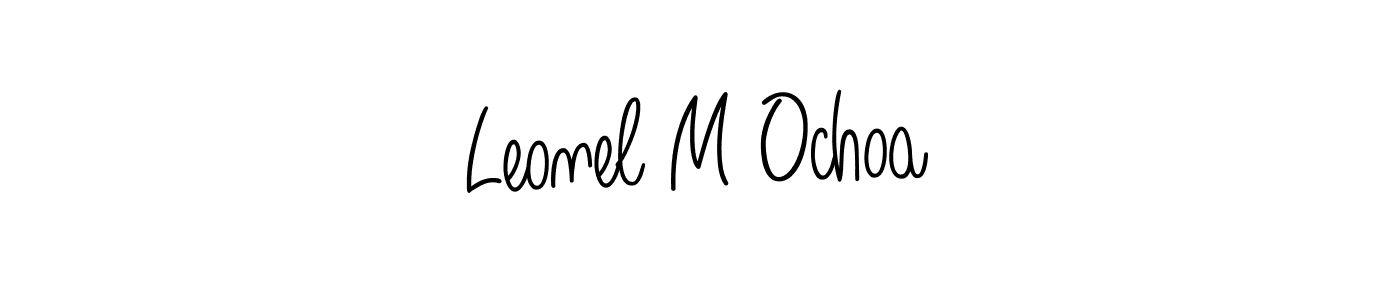 How to Draw Leonel M Ochoa signature style? Angelique-Rose-font-FFP is a latest design signature styles for name Leonel M Ochoa. Leonel M Ochoa signature style 5 images and pictures png