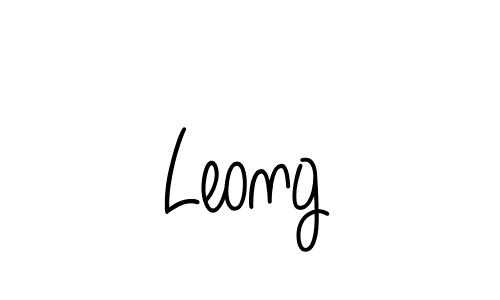 You should practise on your own different ways (Angelique-Rose-font-FFP) to write your name (Leong) in signature. don't let someone else do it for you. Leong signature style 5 images and pictures png