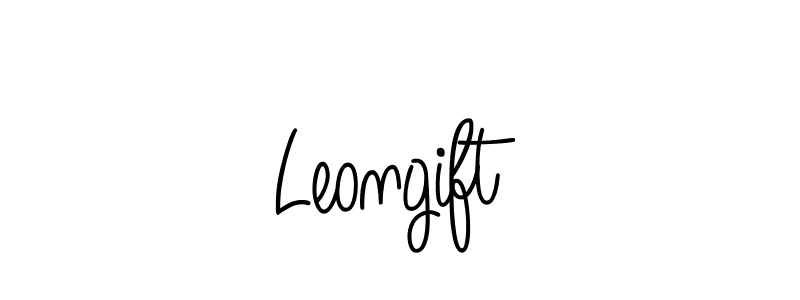 You should practise on your own different ways (Angelique-Rose-font-FFP) to write your name (Leongift) in signature. don't let someone else do it for you. Leongift signature style 5 images and pictures png